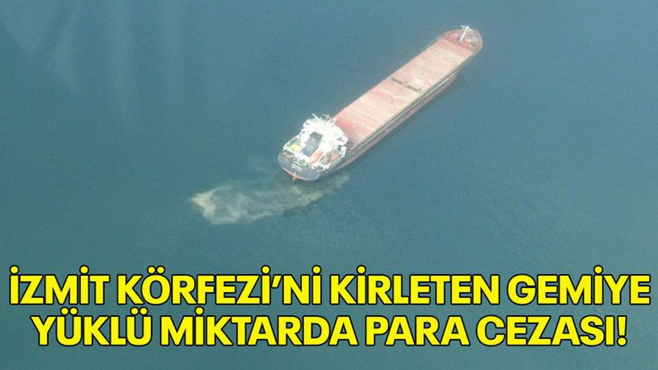 İzmit Körfezi’ni kirleten gemiye yüklü miktarda para cezası!